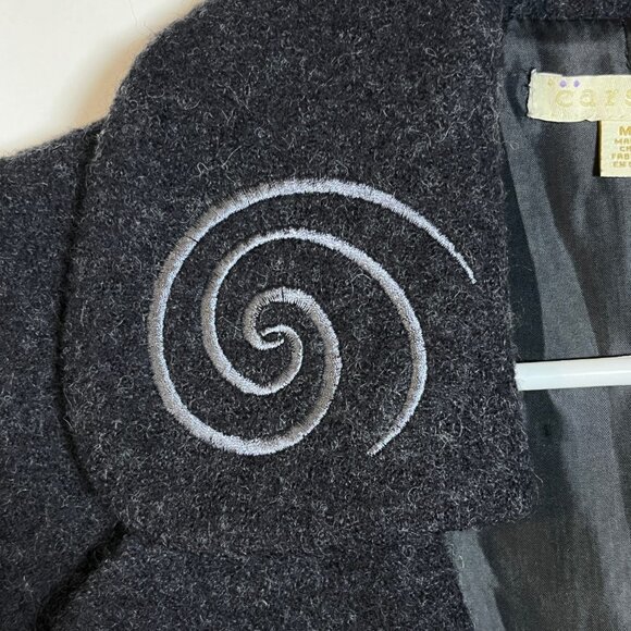 Carson Wool Women Embroided Jackets Vest Jacket Coat Size Medium - Picture 7 of 16